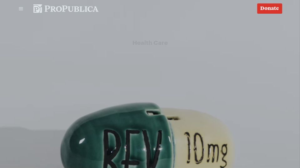 Screenshot of propublica.org: The Price of Remission