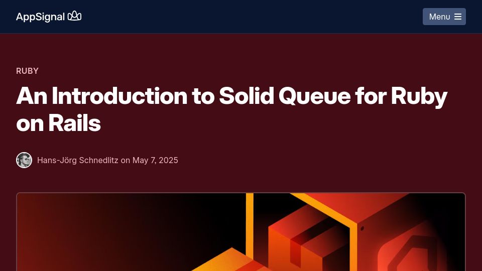 Screenshot of blog.appsignal.com: An Introduction to Solid Queue for Ruby on Rails