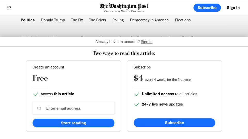 Screenshot of washingtonpost.com: White House fires head of Copyright Office amid Library of Congress shakeup