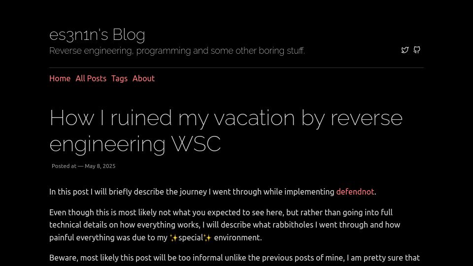 Screenshot of blog.es3n1n.eu: I ruined my vacation by reverse engineering WSC