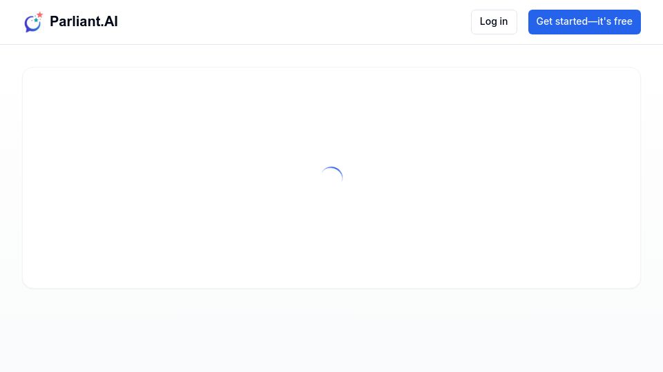 Screenshot of parliant.ai: Show HN: Why hanging out on Hacker News is a good use of your time?