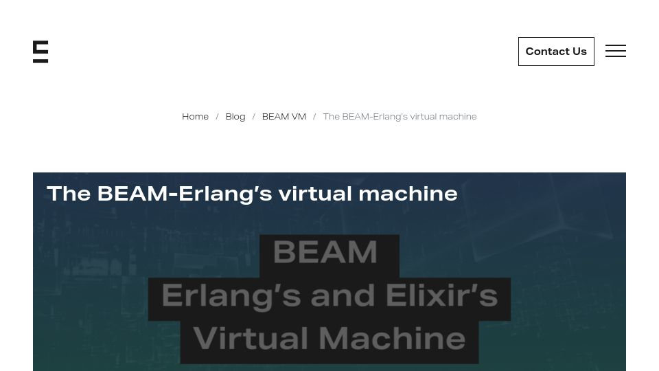 Screenshot of erlang-solutions.com: The Beam