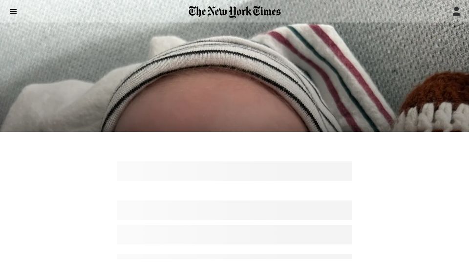 Screenshot of nytimes.com: Baby is healed with first personalized gene-editing treatment