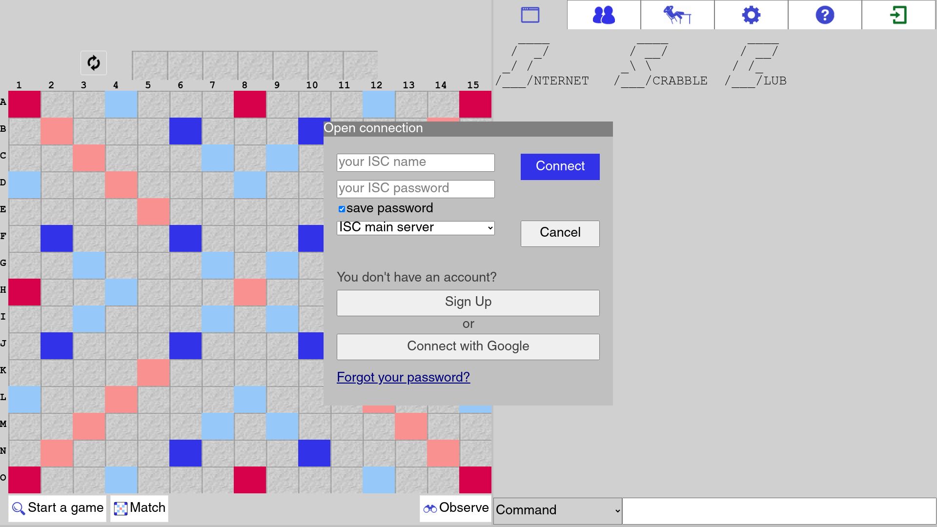 Screenshot of isc.ro: Internet Scrabble Club (2002-)