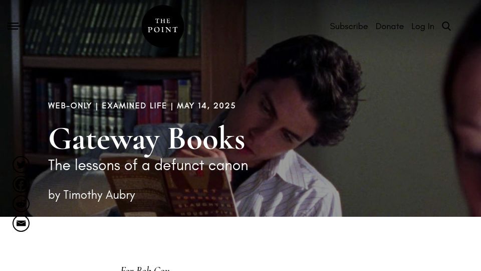 Screenshot of thepointmag.com: Gateway Books: The lessons of a defunct canon