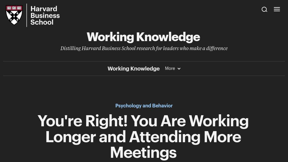 Screenshot of library.hbs.edu: The average workday increased during the pandemic’s early weeks (2020)