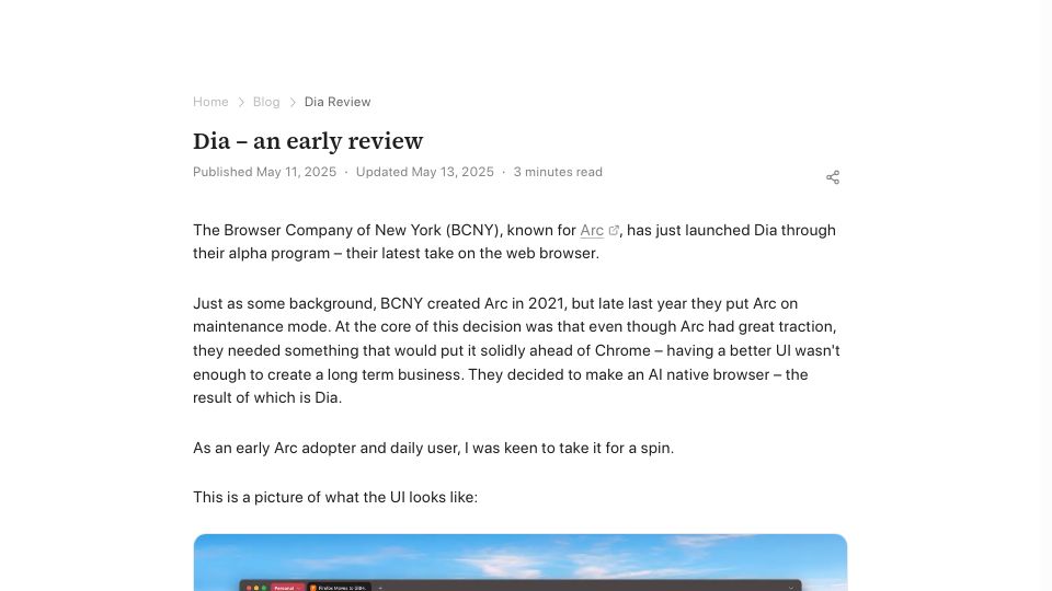 Screenshot of fldr.zip: Dia – An Early Review
