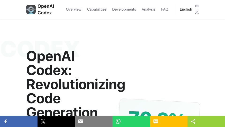 Screenshot of openai-codex.dev: OpenAI Codex Coding Agent