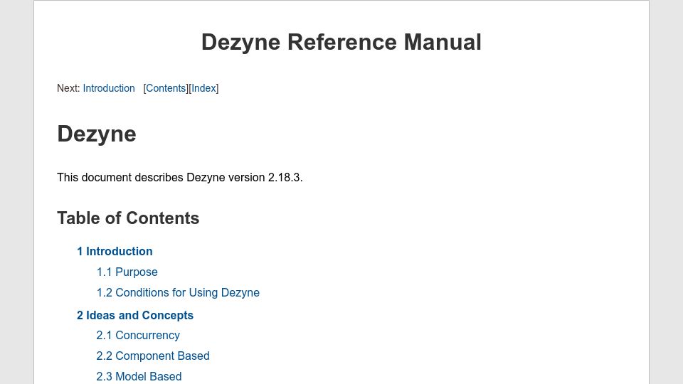 Screenshot of dezyne.org: Dezyne Programming Language