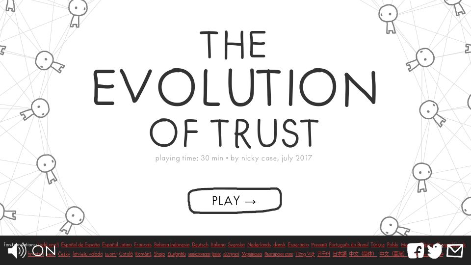 Screenshot of ncase.me: Game theory illustrated by an animated cartoon game