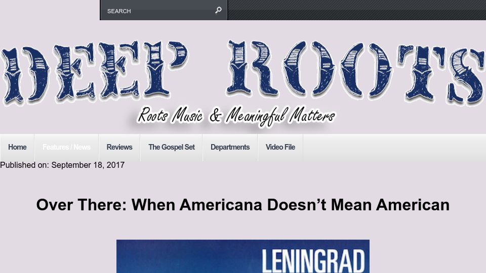 Screenshot of deeprootsmag.org: When Americana doesn't mean American