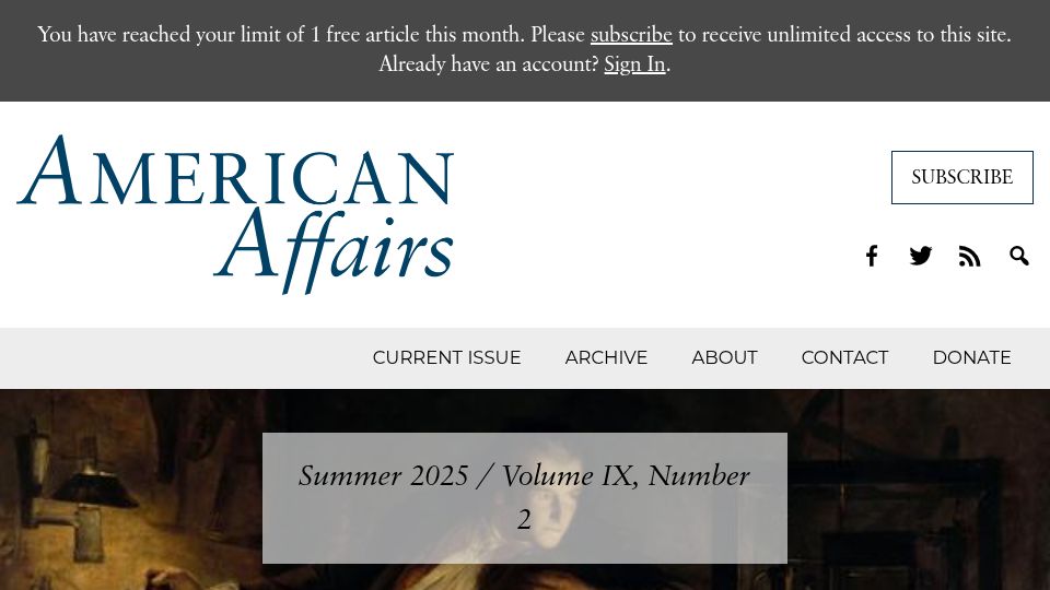 Screenshot of americanaffairsjournal.org: It’s So Over, We’re So Back: Doomer Techno-Optimism (2024)