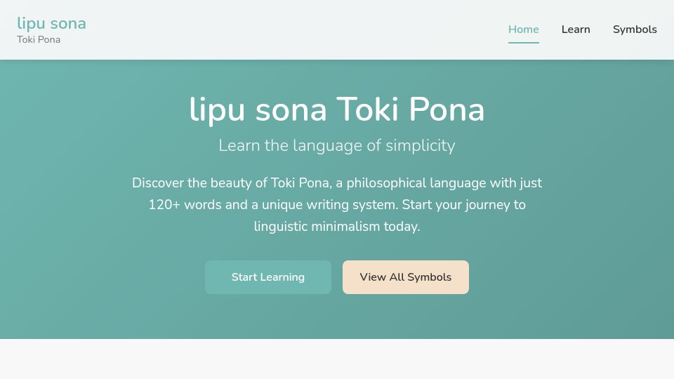 Screenshot of sekor.eu.org: Show HN: Lipu sona – Toki Pona Learn the language of simplicity