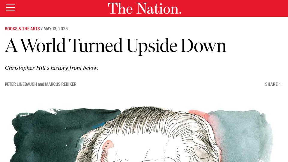 Screenshot of thenation.com: Christopher Hill's History from Below