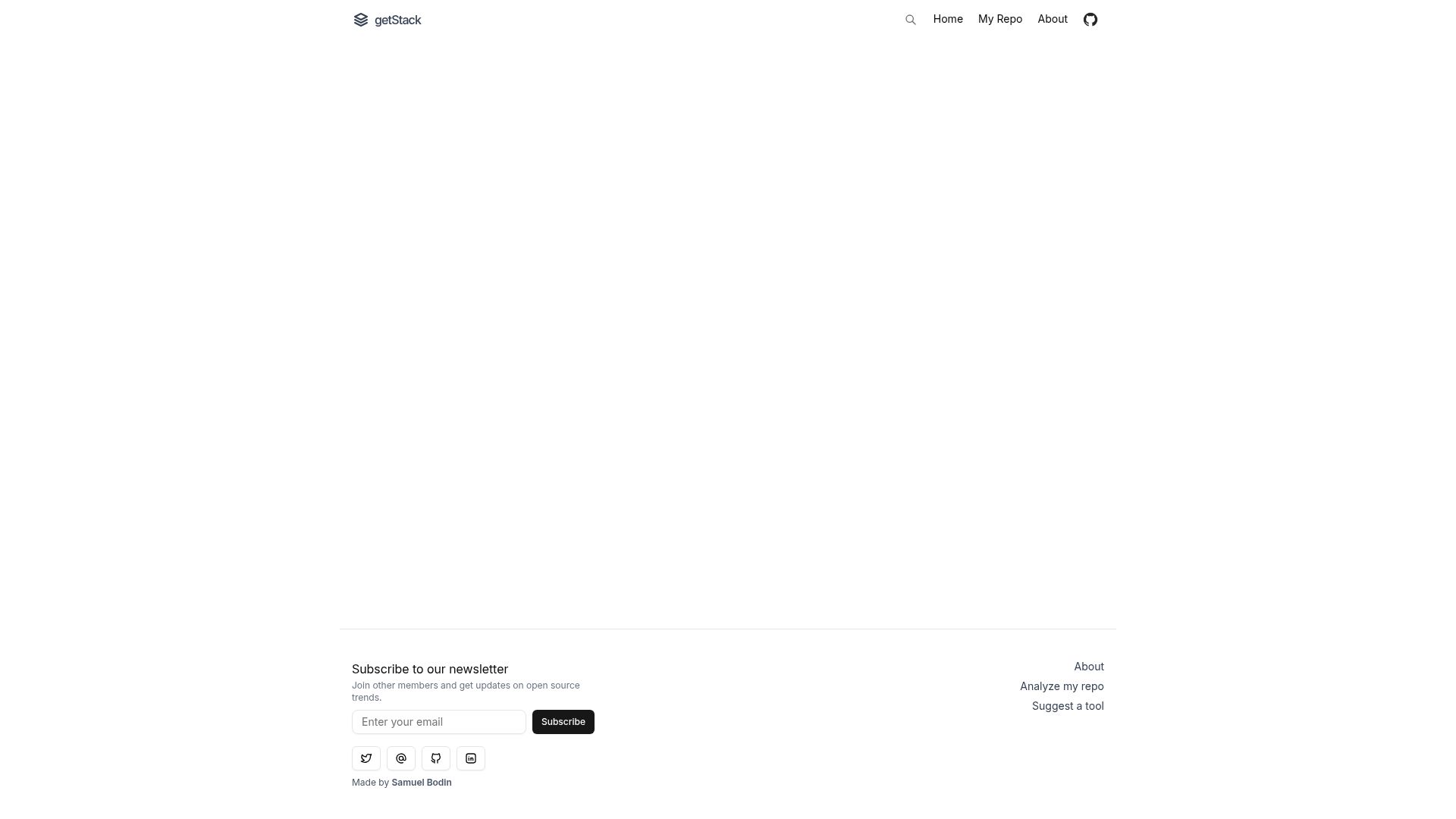 Screenshot of getstack.dev: Show HN: GetStack.dev – Track GitHub open-source trends