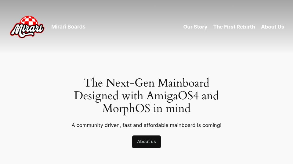 Screenshot of mirari.vitasys.nl: The Next-Gen Mainboard Designed with AmigaOS4 and MorphOS in Mind