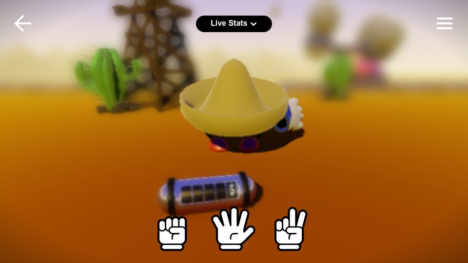 Screenshot of luduxia.com: Rock, paper, scissors showdown