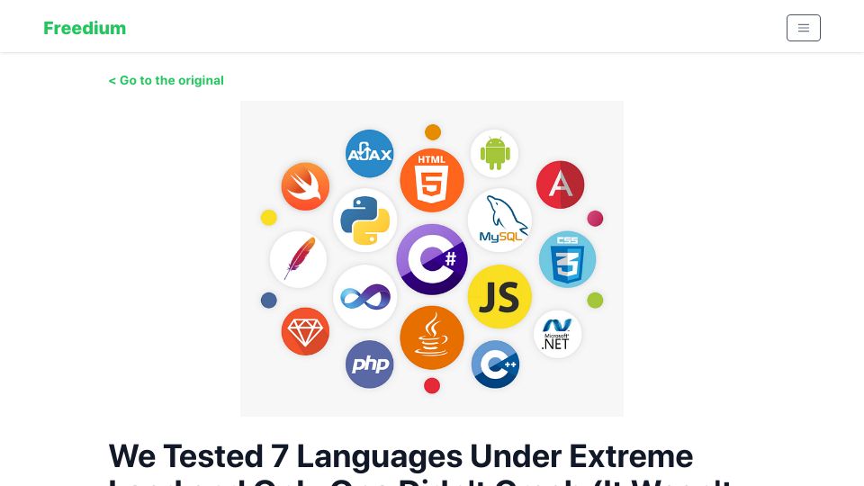 Screenshot of freedium.cfd: We Tested 7 Languages Under Extreme Load and Only One Didn't Crash