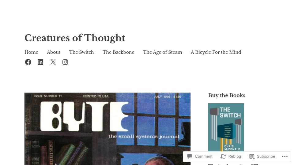 Screenshot of technicshistory.com: The Hobby Computer Culture