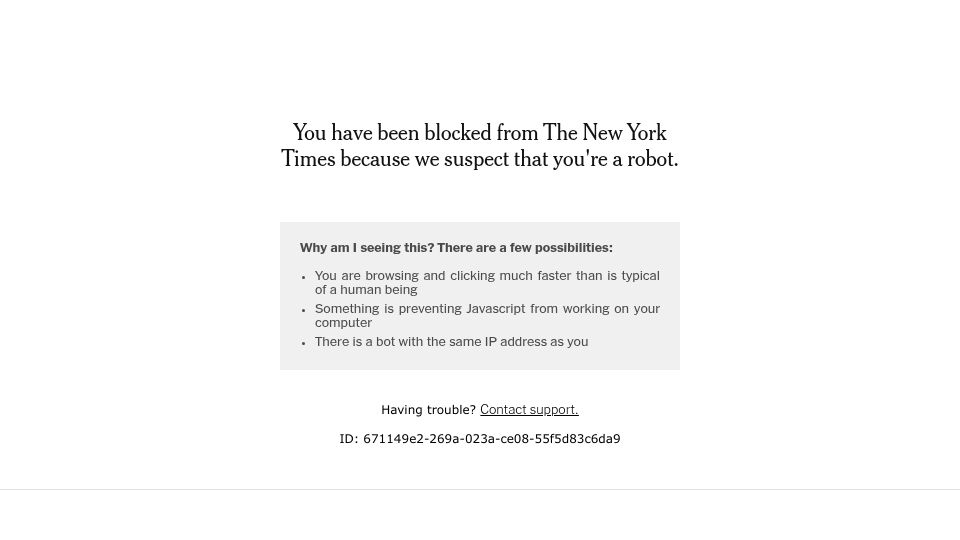 Screenshot of nytimes.com: They used Xenon to climb Everest in days – is it the future of mountaineering?