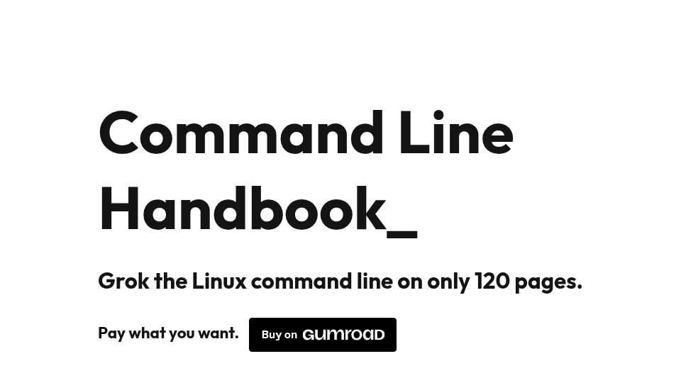 Screenshot of commandline.stribny.name: Show HN: I wrote a modern Command Line Handbook
