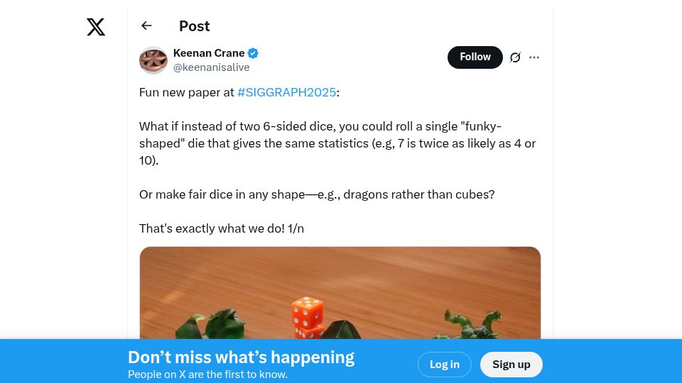 Screenshot of twitter.com: Putting Rigid Bodies to Rest