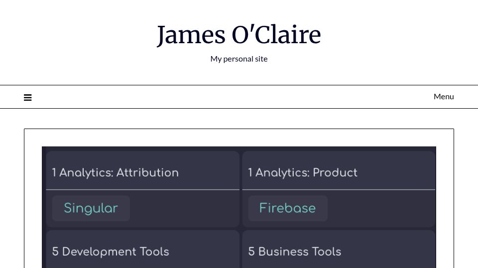 Screenshot of jamesoclaire.com: The Trackers and SDKs in ChatGPT, Claude, Grok and Perplexity