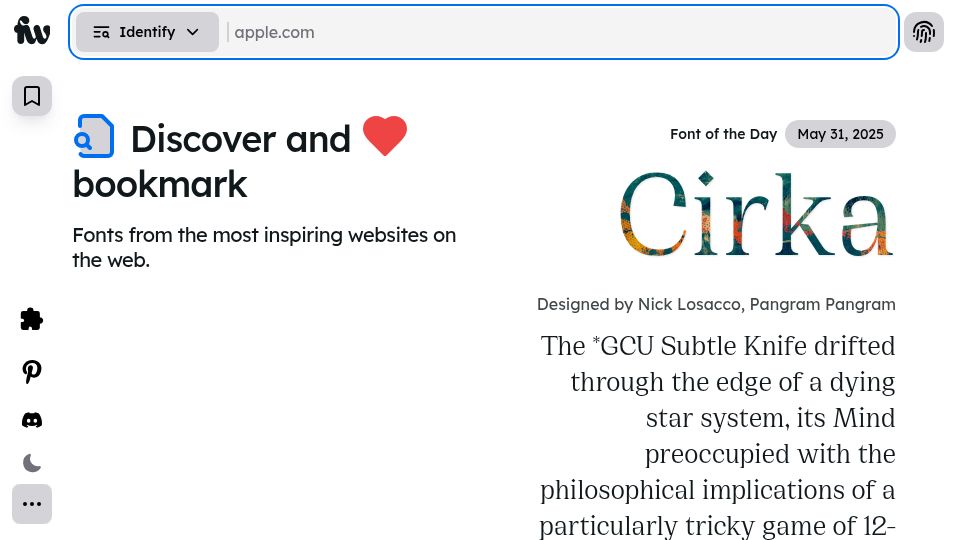 Screenshot of fontofweb.com: Show HN: Fontofweb – Discover Fonts Used on a Website or Websites Using Font(s)