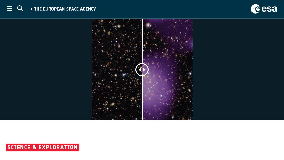 Screenshot of esa.int: A visual feast of galaxies, from infrared to X-ray