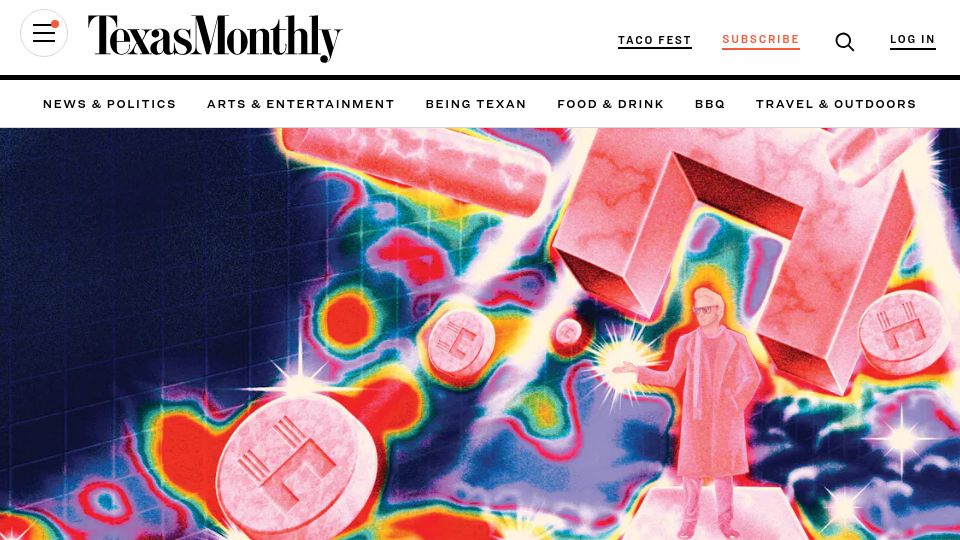 Screenshot of texasmonthly.com: A Texan who built an empire of ecstasy