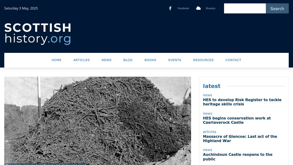 Screenshot of scottishhistory.org: The Inchtuthil Nail Hoard