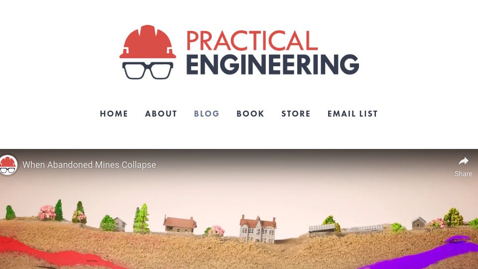 Screenshot of practical.engineering: When Abandoned Mines Collapse