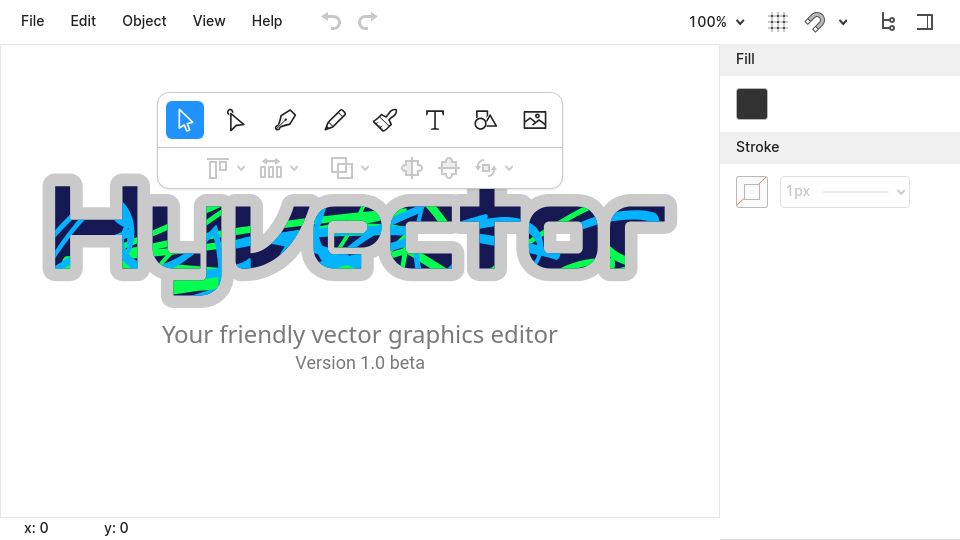 Screenshot of hyvector.com: Show HN: Hyvector – A fast and modern SVG editor