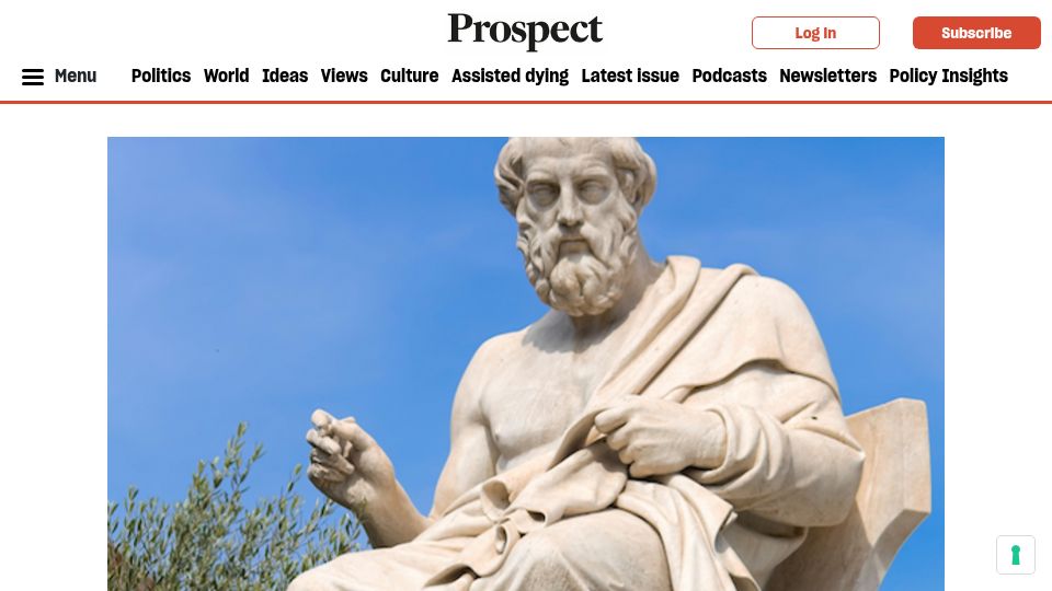 Screenshot of prospectmagazine.co.uk: Plato got virtually everything wrong (2018)