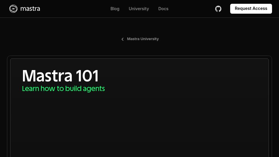 Screenshot of mastra.ai: Show HN: A “Course” as an MCP Server