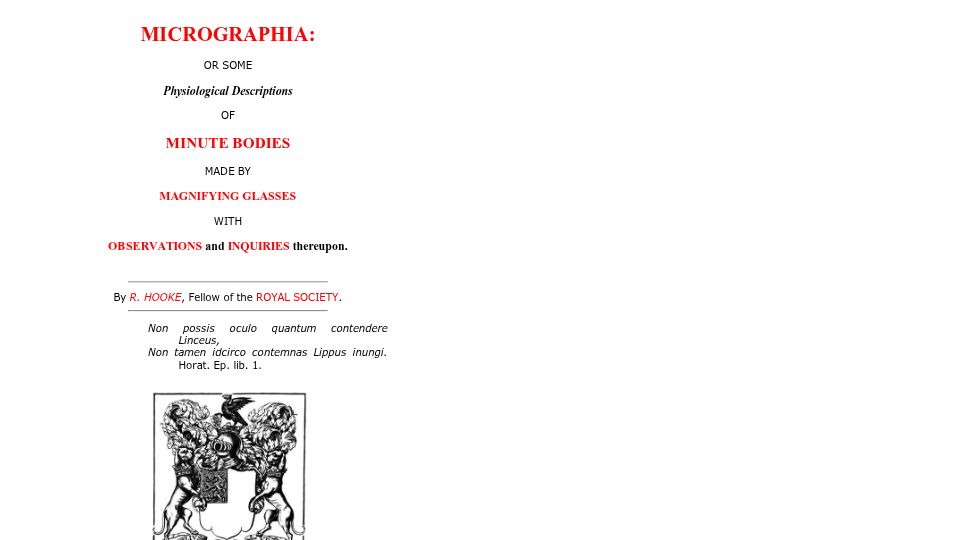 Screenshot of arhipa.org: Micrographia (1665) [pdf]