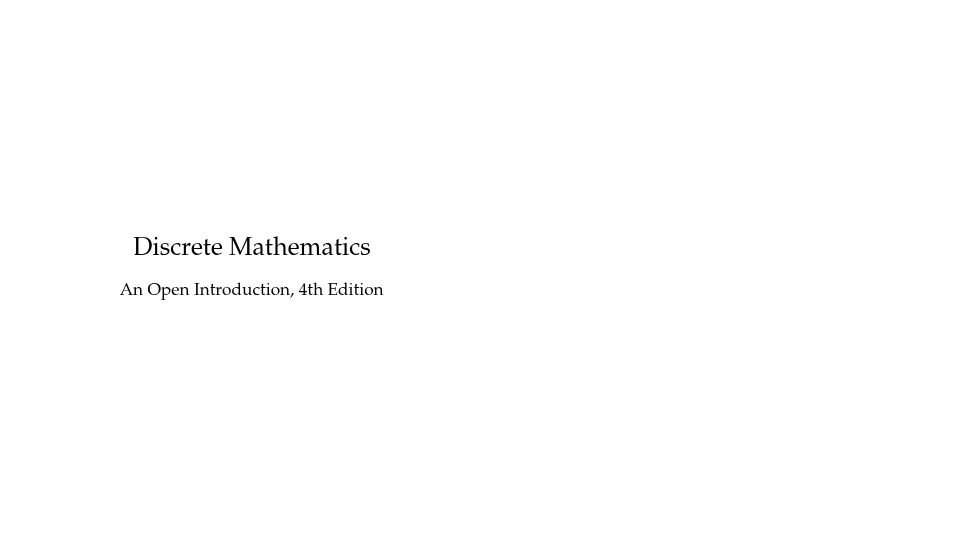 Screenshot of discrete.openmathbooks.org: Discrete Mathematics: An Open Introduction [pdf]