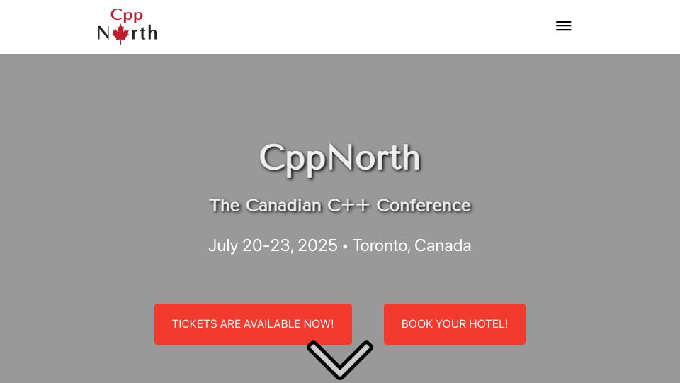 Screenshot of cppnorth.ca: The Canadian C++ Conference