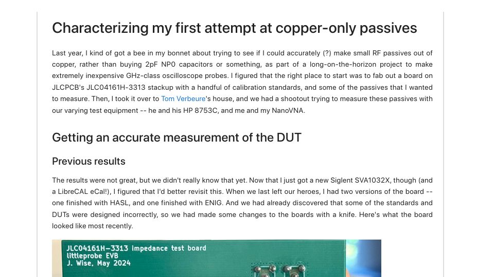 Screenshot of moroso.emarhavil.com: Characterizing my first attempt at copper-only passives