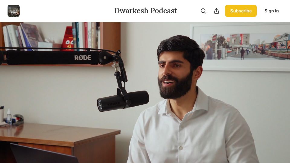 Screenshot of dwarkesh.com: China's digging out of a crisis, but America's luck is wearing thin – Ken Rogoff
