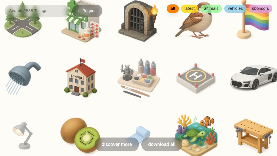 Screenshot of thiings.co: Thiings