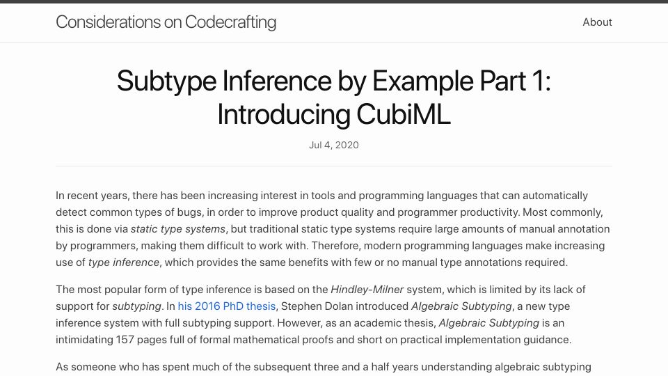 Screenshot of blog.polybdenum.com: Subtype Inference by Example