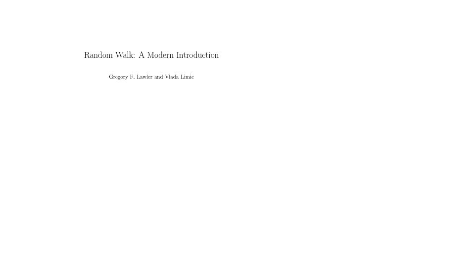 Screenshot of math.uchicago.edu: Random Walk: A Modern Introduction (2010) [pdf]