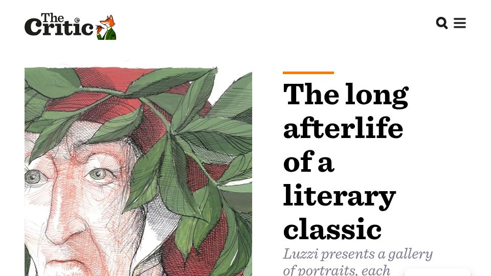 Screenshot of thecritic.co.uk: The long afterlife of a literary classic