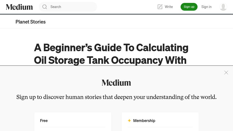 Screenshot of medium.com: Calculating Oil Storage Tank Occupancy with Help of Satellite Imagery