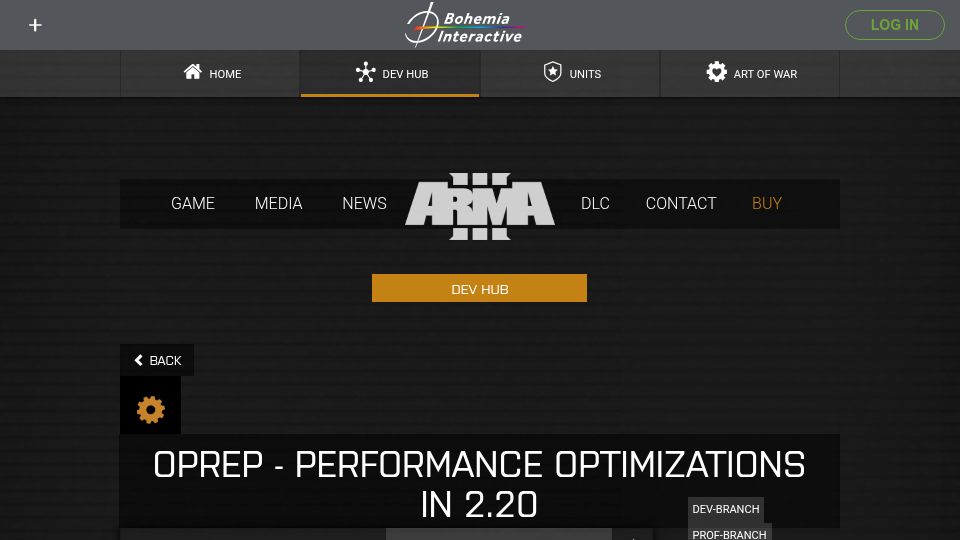 Screenshot of dev.arma3.com: An analysis of recent multithreading improvements for a smoother game