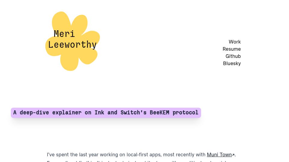 Screenshot of meri.garden: A deep-dive explainer on Ink and Switch's BeeKEM protocol