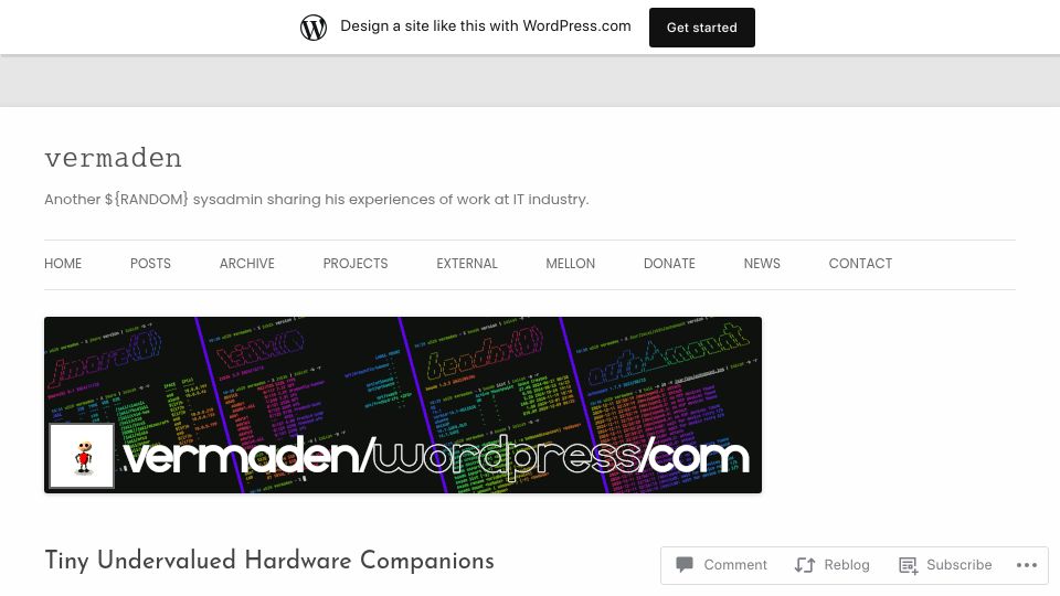 Screenshot of vermaden.wordpress.com: Tiny Undervalued Hardware Companions (2024)