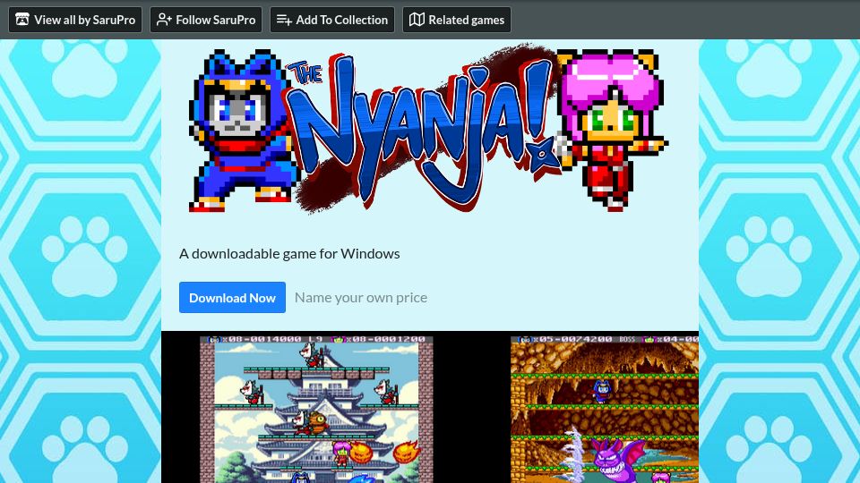 Screenshot of sarupro.itch.io: The Nyanja new PC-Engine/TurboGrafx 16-bit console game in development