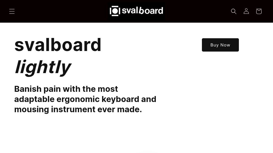 Screenshot of svalboard.com: Svalboard: Datahand Lives